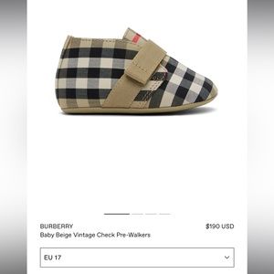 Brand New Infant Burberry Pre Walkers